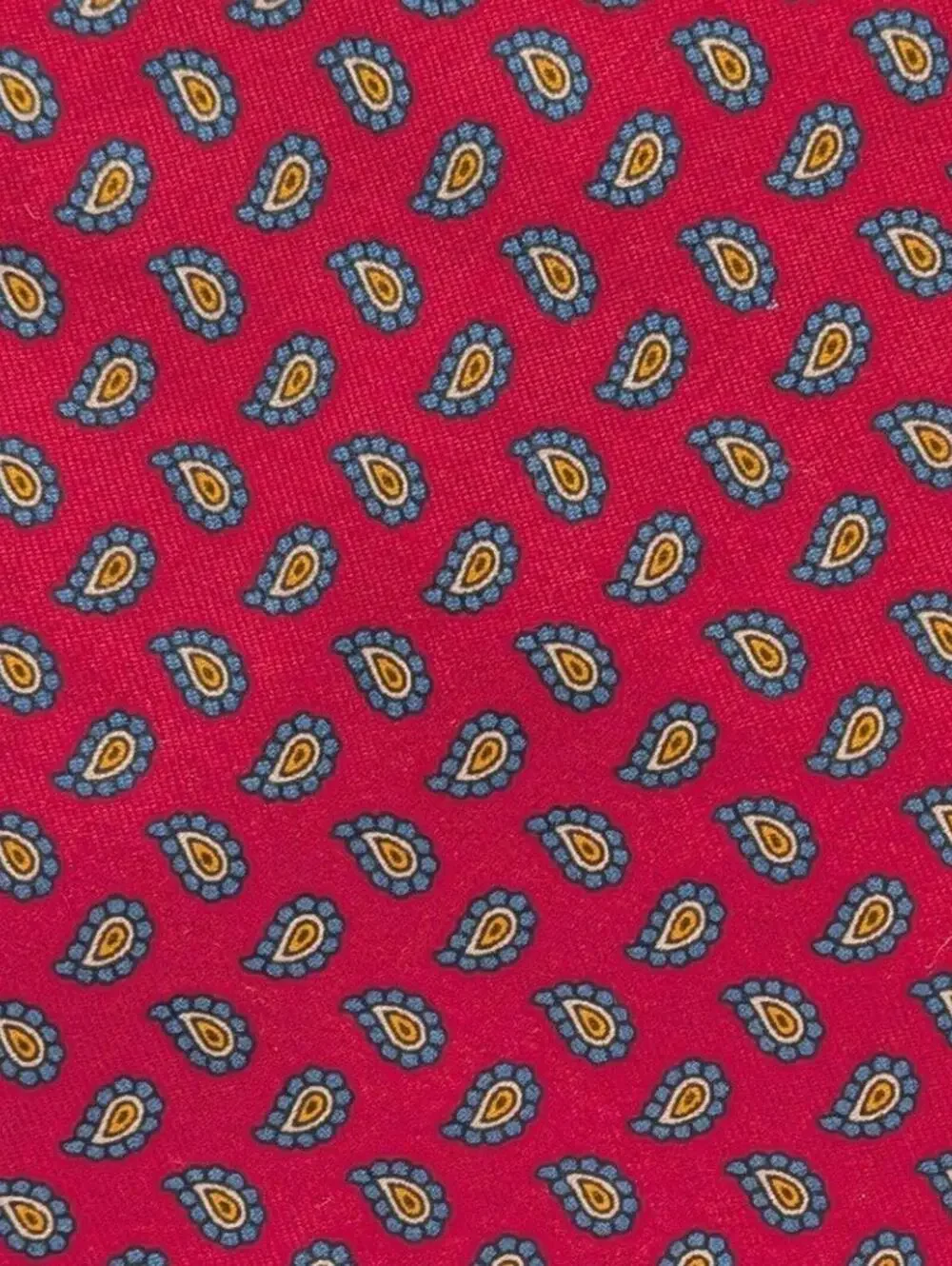 Robert Talbott Rodes Red Blue Paisley Hand Sewn USA Made 100% Silk Tie Vintage